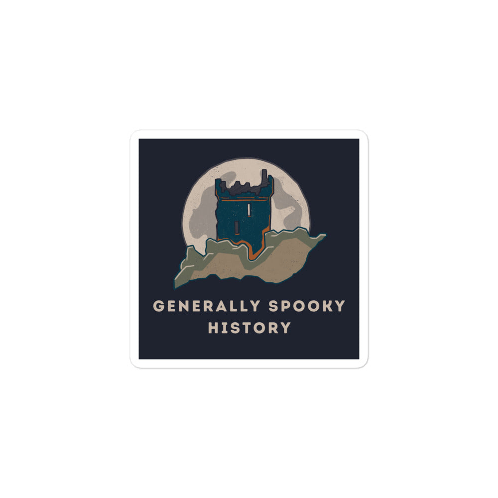 Square Generally Spooky History Logo Sticker